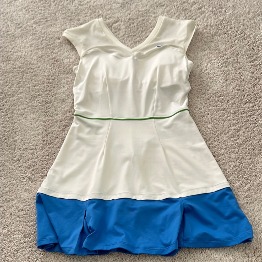 Nike Cream and Blue Athletic Dress